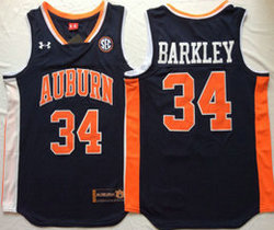 Auburn Tigers #34 Charles Barkley Navy Blue College Basketball Jersey