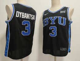 BYU Cougars #3 AJ Dybantsa Black Stitched Basketball Jersey