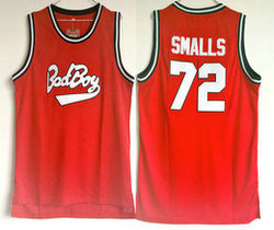 Badboy #72 Biggie Smalls Red Movie Basketball Jersey