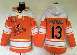 Baltimore Orioles #13 Manny Machado MLB Hoodie Orange