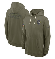 Baltimore Ravens Olive 2025 Salute To Service Pullover Hoodie