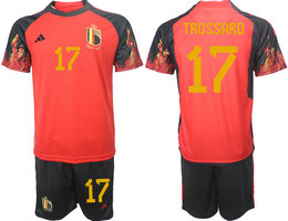 Belgium #17 TROSSARD Home 2022 World Cup National Soccer Jersey