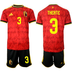 Belgium #3 Theate Home 2026 World Cup Soccer jersey