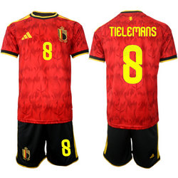 Belgium #8 Tielemans Home 2026 World Cup Soccer jersey