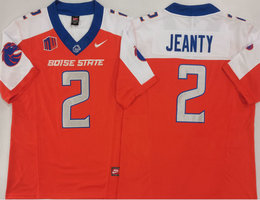 Boise State Broncos #2 Ashton Jeanty Orange White 2024 F.U.S.E. Stitched Football Jersey