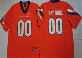 Boise State Broncos Customized Orange Authentic Stitched NCAA jerseys