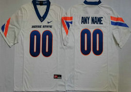 Boise State Broncos Customized White Authentic Stitched NCAA jerseys