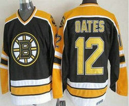 Boston Bruins #12 Adam Oates 1996-97 Black CCM Vintage Throwback Authentic Stitched NHL jersey