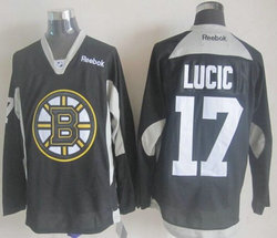 Boston Bruins #17 Milan Lucic Black Practice Authentic Stitched NHL Jersey