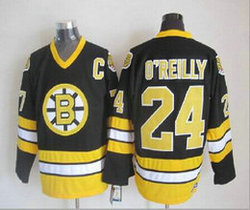 Boston Bruins #24 Terry O'Reilly Black C patch Authentic Stitched NHL Jersey