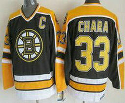 Boston Bruins #33 Zdeno Chara Black CCM Throwback Authentic Stitched NHL jersey