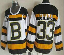 Boston Bruins #33 Zdeno Chara White 75th Throwback CCM Authentic Stitched NHL jersey