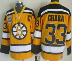 Boston Bruins #33 Zdeno Chara Winter Classic Yellow CCM New Authentic Stitched NHL Jersey