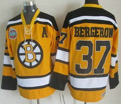 Boston Bruins #37 Patrice Bergeron Winter Classic Yellow CCM New Authentic Stitched NHL Jersey