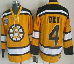 Boston Bruins #4 Bobby Orr Yellow Winter Classic CCM Throwback Stitched NHL Jersey