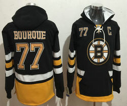 Boston Bruins #77 Ray Bourque Authentic Stitched NHL Hoodies