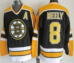 Boston Bruins #8 Cam Neely Black CCM Throwback Authentic Stitched NHL jersey
