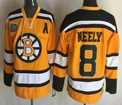 Boston Bruins #8 Cam Neely Yellow Winter Classic Throwback CCM Jerseys