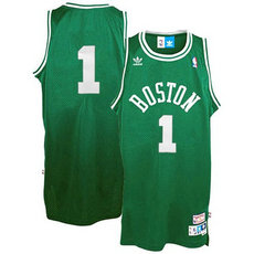 Boston Celtics #1 Walter Brown Green Throwback Authentic Stitched NBA jersey