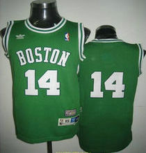 Boston Celtics #14 Bob Cousy Green Throwbalck Authentic Stitched NBA jersey