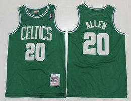 Boston Celtics #20 Ray Allen Green 2007-08 Hardwood Classics Authentic Stitched NBA jersey