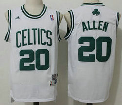 Boston Celtics #20 Ray Allen White Authentic Stitched NBA jersey