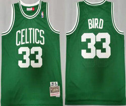 Boston Celtics #33 Larry Bird Green 1985-86 Hardwood Classic Authentic Stitched NBA Jersey