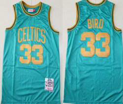 Boston Celtics #33 Larry Bird Green 2020 Hardwood Classics Authentic Stitched NBA Jersey