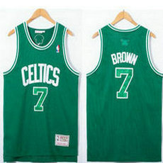 Boston Celtics #7 Jaylen Brown Green Snake Hardwood Classics Authentic Stitched NBA Jersey