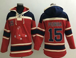 Boston Red Sox #15 Dustin Pedroia Hoodie Red