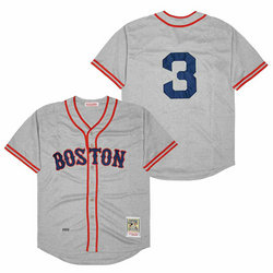 Boston Red Sox #3 Jimmie Foxx White 1936 Throwback Authentic Stitched MLB Jersey