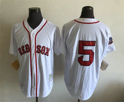 Boston Red Sox #5 Nomar Garciaparra White no name Throwback Authentic Stitched MLB Jersey