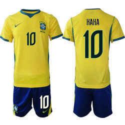 Brazil #10 KaKa Home Navy Name 2026 World Cup Soccer jersey