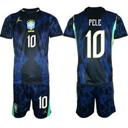 Brazil #10 Pele Away 2026 World Cup Soccer jersey