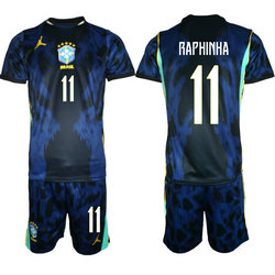 Brazil #11 Raphinha Away 2026 World Cup Soccer jersey
