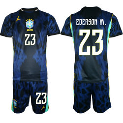 Brazil #23 Ederson M . Away 2026 World Cup Soccer jersey