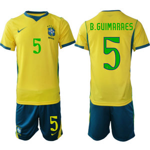 Brazil #5 B. Guimabaes Home 2026 World Cup Soccer jersey
