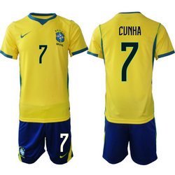Brazil #7 Cvnha Home Navy Name 2026 World Cup Soccer jersey