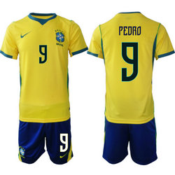 Brazil #9 Pedro Home Navy Name 2026 World Cup Soccer jersey