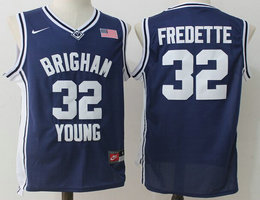 Brigham Young #32 Jimmer Fredette Blue Basketball Jersey