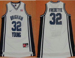 Brigham Young #32 Jimmer Fredette White Basketball Jersey