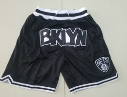 Brooklyn Nets Black NBA Pocket Shorts