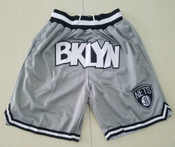 Brooklyn Nets Gray NBA Shorts