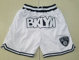 Brooklyn Nets White With pocket shorts