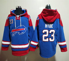 Buffalo Bills #23 Micah Hyde Blue NFL Stitched Hoodies