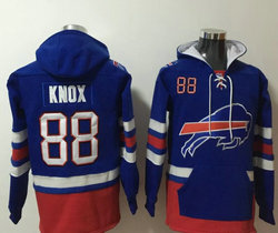 Buffalo Bills #88 Dawson Knox Blue All Stitched Hooded Sweatshirt
