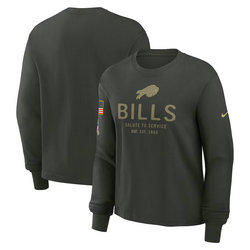Buffalo Bills Dark Green 2025 Salute To Service Sideline Dri-FIT Long Sleeve T-Shirt