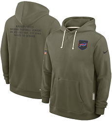 Buffalo Bills Olive 2025 Salute To Service Pullover Hoodie
