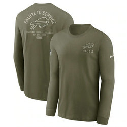 Buffalo Bills Olive 2025 Salute To Service Sideline Long Sleeve T-Shirt
