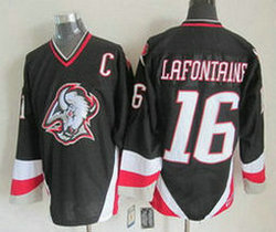 Buffalo Sabres #16 Pat LaFontaine 1996-97 Black CCM Vintage Throwback Authentic Stitched NHL jersey